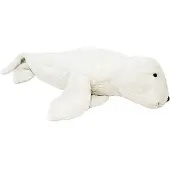 Senger Naturwelt Verwarmingskussen - Groot - 63 cm - Zegel - Wit - - OneSize - Knuffels