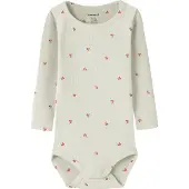 Name it BABY romper met bloemenprint ecru Meisjes Stretchkatoen Ronde hals - maat 68