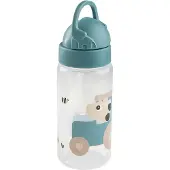 Done by Deer - Straw bottle - Tiny farm Blue - 350 ml
