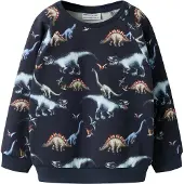 Name it Sweatshirt 'NMMBERTIL' lichtblauw / donkerblauw / olijfgroen / oranje