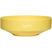 Design Letters Kom - Large - Favoriet - Happy - Geel - - OneSize - Kommen