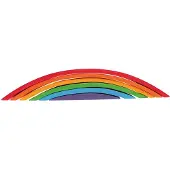 Grimms Houten Speelgoed - Regenboogbrug - 6 Onderdelen - Multico - - OneSize - Bouwblokken