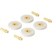 Modu 4 x Schuimwielen - 4-pack - Ø18 cm - Zand Grey/Honey Yellow - - OneSize - Motoriek speelgoed