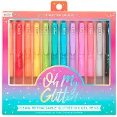 Ooly - Oh My Glitter! Intrekbare gelpennen - 12 Kleuren met penclip