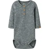 Name it Rompertje/body grijs gemêleerd