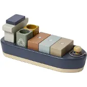 Flexa Containerschip - Hout - Play - 6 Onderdelen - Multi - - OneSize - Speelgoed