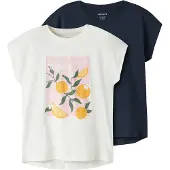 Name it Shirt 'NKFVIGEA' donkerblauw / wit
