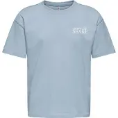 Kids Only KIDS GIRL T-shirt met backprint blauw Meisjes Katoen Ronde hals Backprint - maat 134/140