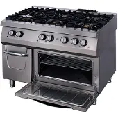 Maxima Premium Fornuis - 6 Pitten - Driedubbel - 90 cm Diep - Gas incl. Elektrische Oven