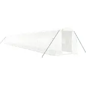 vidaXL Tuinkas met stalen frame 44 m² 22x2x2 m wit