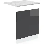Vicco R-Line Frontpaneel – 60 cm, WB Marmer Antraciet Hoogglans