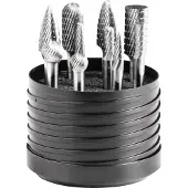PFERD Snijders, Braamset schacht-Ø 6 mm 10-delige hardmetalen vertanding 3 stevige kunststof doos