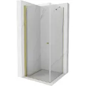 Mexen Pretoria douchecabine scharnierend 70 x 70 , transparant, goud - 852-070-070-50-00