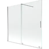 Mexen Velar badwand 2-delige verschuifbare 170 x 150 , transparant, chroom - 896-170-000-01-01