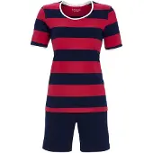 Ringella Gestreepte shortama rood | Maat 44