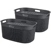 Curver Filo Wasmand - 45L - Set van 2 stuks - Antraciet
