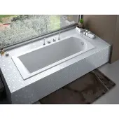 Besco SHEA SLIM ligbad 170 x 70 cm wit met baddrager