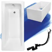 Badland TALIA ligbad 160 x 75 cm wit met baddrager