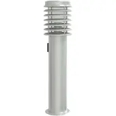 vidaXL Buitenvloerlamp met stopcontact 60 cm roestvrijstaal zilver