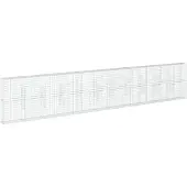 vidaXL Gabion met deksel, 1100x50x200 cm, verzinkt staal