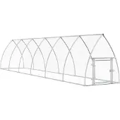vidaXL Kippenhok 600x105x120 cm gegalvaniseerd staal zilverkleurig