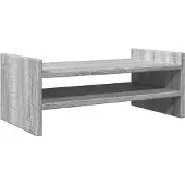 vidaXL Monitorstandaard 50x27x20 cm bewerkt hout grijs sonoma eiken