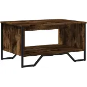 vidaXL Salontafel, gerookt eikenfineer, 75x51x40 cm, houtvezelplaat