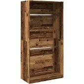 vidaXL Kledingkast 100x50x200 cm bewerkt hout oud hout