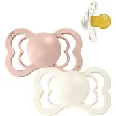 BIBS Supreme+ Schnuller - Gr. 1 - 2er-Pack - Symmetrisch - Blush - - 0-6 mt - Schnuller