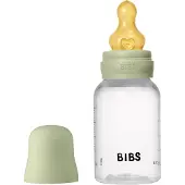 BIBS Fles Latex Round Slow Flow Sage 150ml