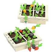 Vilac houten bordspel tuin groente mollen educatief spel 2 spelers.