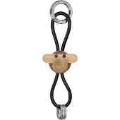 Kay bojesen Kaj Bojesen aap sleutelhanger Teak-limba hout, zwart leer