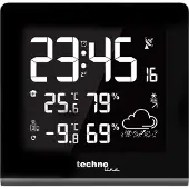 Technoline weerstation - WS 9065 - 165x170x26mm - zwart/zilver - met 1 buitensensor 30m en instelbare achtergrondverlichting - TL-WS9065