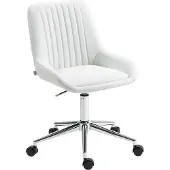 HOMCOM bureaustoel - Polyurethaan - 58x52x90cm - Wit