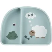 Done by Deer Kom - Silicone - Stick & Stay - Tiny Farm - Blauw - - OneSize - Kommen