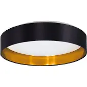 Eglo Maserlo, 1 lamp, LED, 3000 K, 2500 lm, IP20, zwart, goud