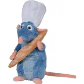 Nicotoy Remy Ratatouille knuffel met stokbrood 30 cm groot