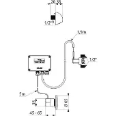 Delabie TEMPOMATIC doucheset M1/2 inbouw op net 230/12V + ROUND