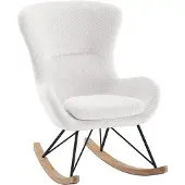 JAXX Schommelstoel Rockey Boucle Wit
