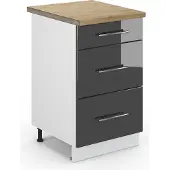 Vicco Fame-Line Keukenkasten – 50 cm WB Eik Antraciet Hoogglans