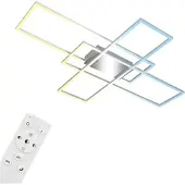 Briloner LED-plafondlamp Roami, dimbaar, alu / grijs / zink, Woon-/ Eetkamer, metaal, Modern, LED plafondlamp