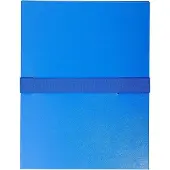 Exacompta 10x Map uitrekbare rug en klep in Balacron - 24x32 cm - Blauw - 622E