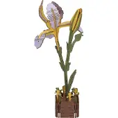 Lobbes houten bouwpakket 3D Iris bloemen 60-delig knutselset.