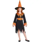 Vegaoo Halloweenheksenkostuum voor meisjes - Verkleedkleding - 122/134
