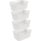 Rotho Flexibele Wasmand Brisen 41 L Wit set van 4 Wasmanden