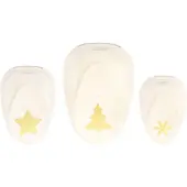 Vaessen creative Pons Set - Figuurpons - Kerst - 3 st. - 1,5 tot 2,5 cm