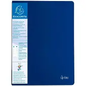 Exacompta 20x Up Line Showalbum met vaste rug en etiket op 3 zijden- harde PP- 20 tassen - 40 zichten - A4 - Blauw - 88202E