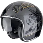 Scorpion Belfast Evo Drive Fast Zwart Grijs Goud Jethelm Maat M