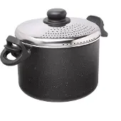 Moneta Etnea, 4 l, Rond, Aluminium, Zwart, Aluminium, Artech Stone, Keramisch, Gas, Halogeen, Verzegelde plaat