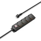 Hama Stekkerdoos - 4-voudig - 2m kabel - voor buiten IP44 - Zwart